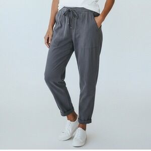 Young Fabulous & Broke Pants Women Large Gray Tencel Crop Ankle Preppy Jogger